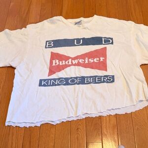Urban Outiftters Budweiser Tee in White and Red